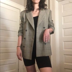 Plaid Wool Blazer